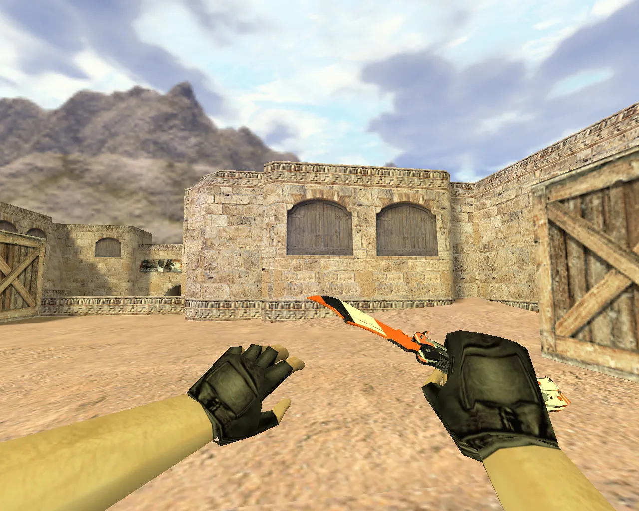 Скриншот Модель «Нож-бабочка Азимов» v_ и p_ для CS 1.6: анимация осмотра, звуки, текстуры, качественный skin