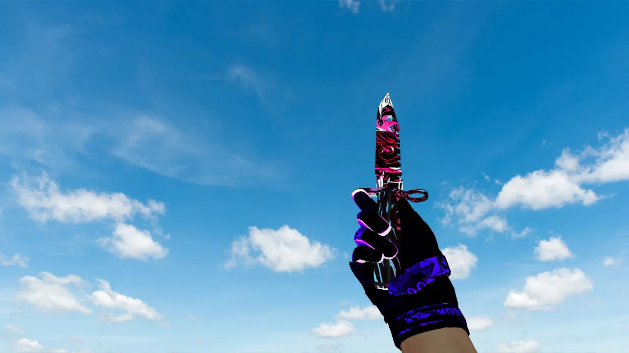 Скриншот  Модель ножа Штык-нож M9 «Неонуар» v_ для CS 1.6: звуки, анимация осмотра, текстуры