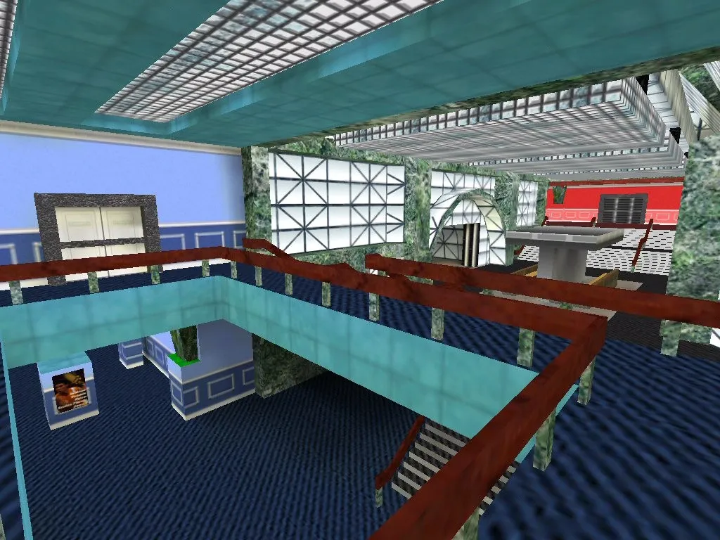 Скриншот  Карта convention_center для CS 1.6: тактика за CT/T, точки, .nav и оптимизация wpoly/epoly