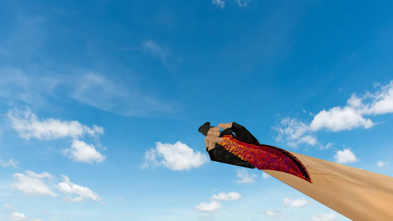 Скриншот Модель ножа Bowie Knife Armageddon для CS 1.6: v_ / p_ / w_ модели, звук, анимация осмотра, текстуры и установка