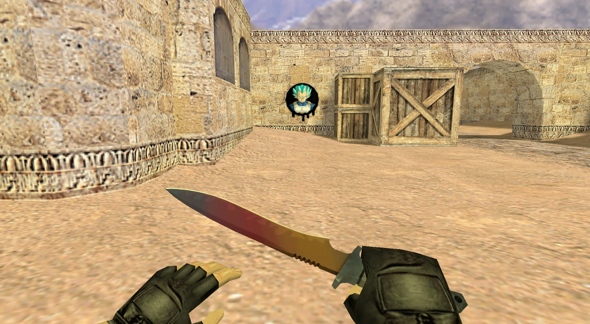 Скриншот Граффити «Вегета» для CS 1.6 - Уникальные аниме граффити для вашего игрового опыта