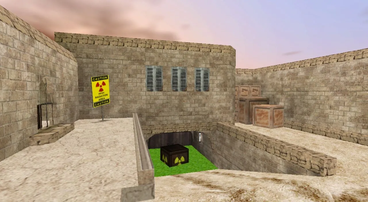 Скриншот  de_dust2_3x3_nuclear_summer для CS 1.6: тактика, точки, .nav для ботов и оптимизация карты