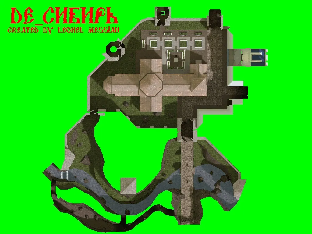 Скриншот  de_cu6upb карта для CS 1.6: точки, стороны, .nav для ботов и оптимизация wpoly/epoly