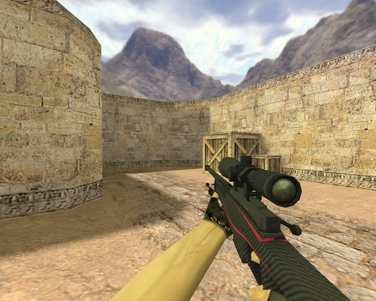 Скриншот Модель AWP Красная линия для CS 1.6 – качественные текстуры и анимация