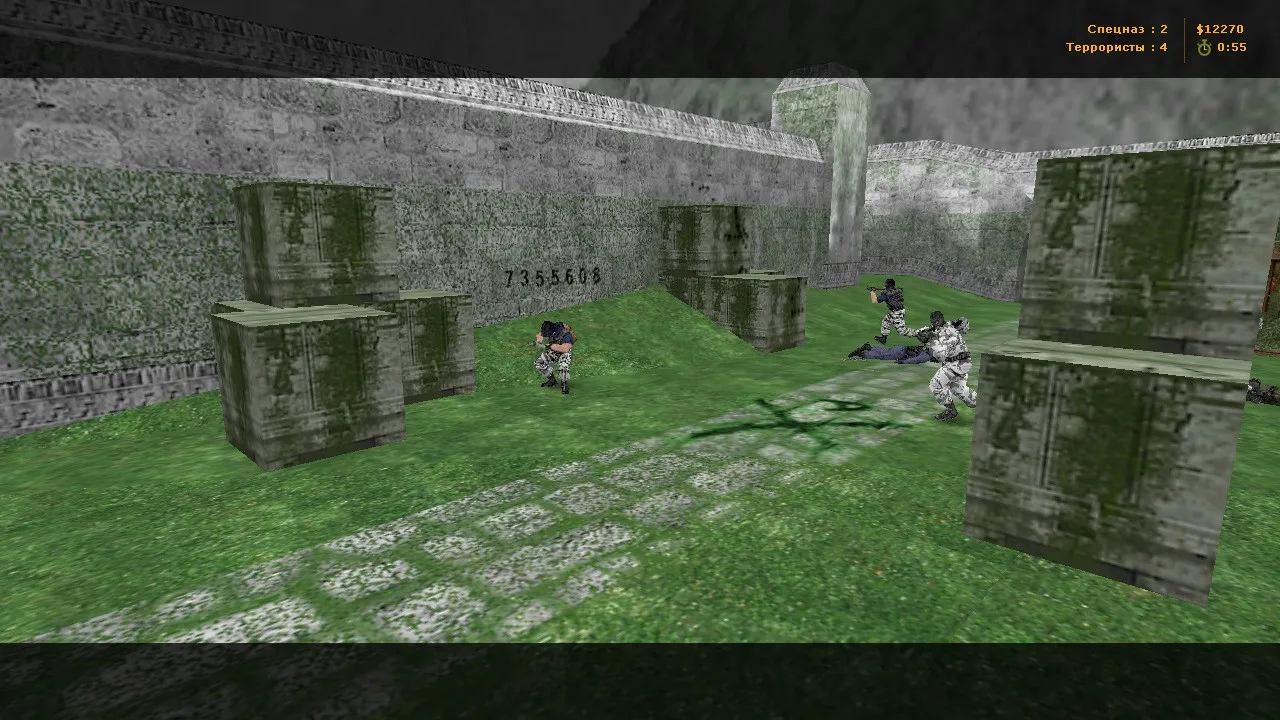 Скриншот  de_green для CS 1.6: тактика, точки, .nav для ботов и оптимизация wpoly/epoly