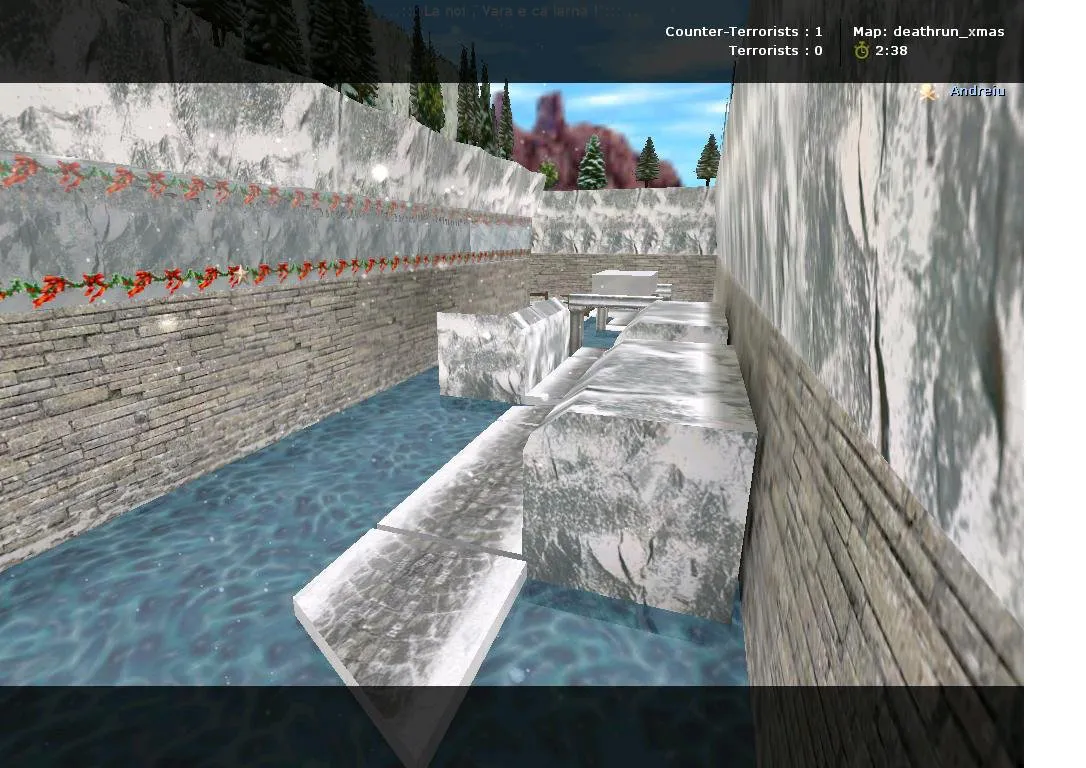 Скриншот  deathrun_xmas для CS 1.6: карта deathrun, точки, боты с .nav, оптимизация wpoly/epoly