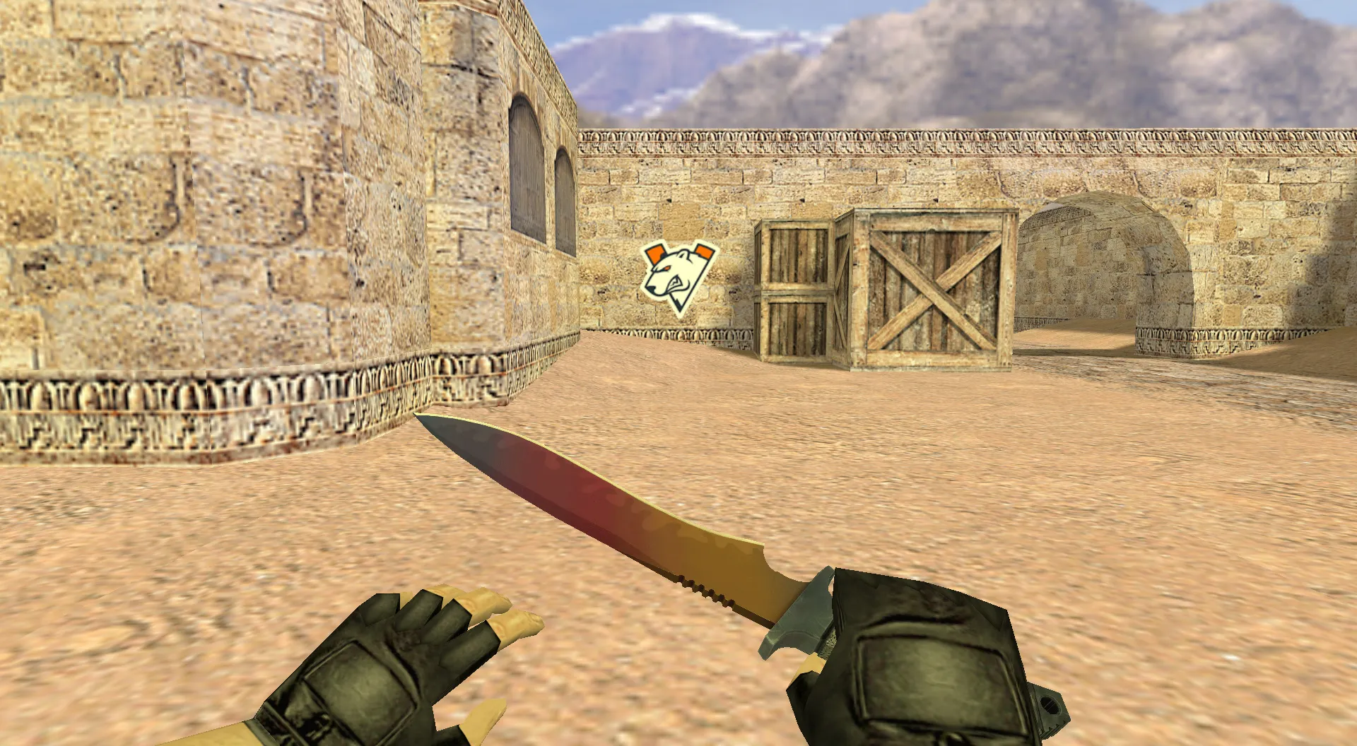 Скриншот Граффити «Virtus.pro Logo» для CS 1.6 – Погрузи свою игру в киберспорт