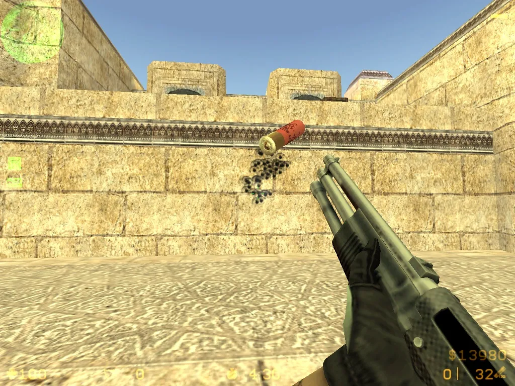 Скриншот Shell cal.12 — модель гильзы для CS 1.6: v_, p_, w_ версии, звук и анимация осмотра, качество текстур