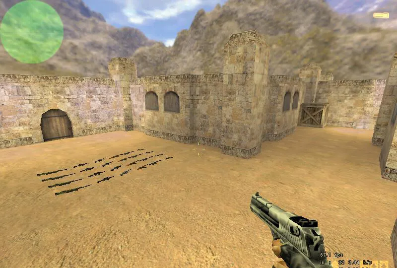 Скриншот  de_dust_king для CS 1.6: тактика, точки, .nav для ботов и оптимизация wpoly/epoly