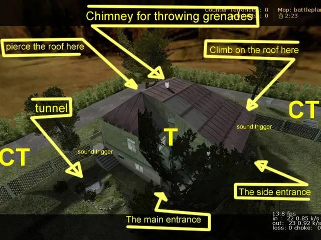 Скриншот battleplane_de_44_map для CS 1.6: обзор карты, точки, навигация ботов и оптимизация