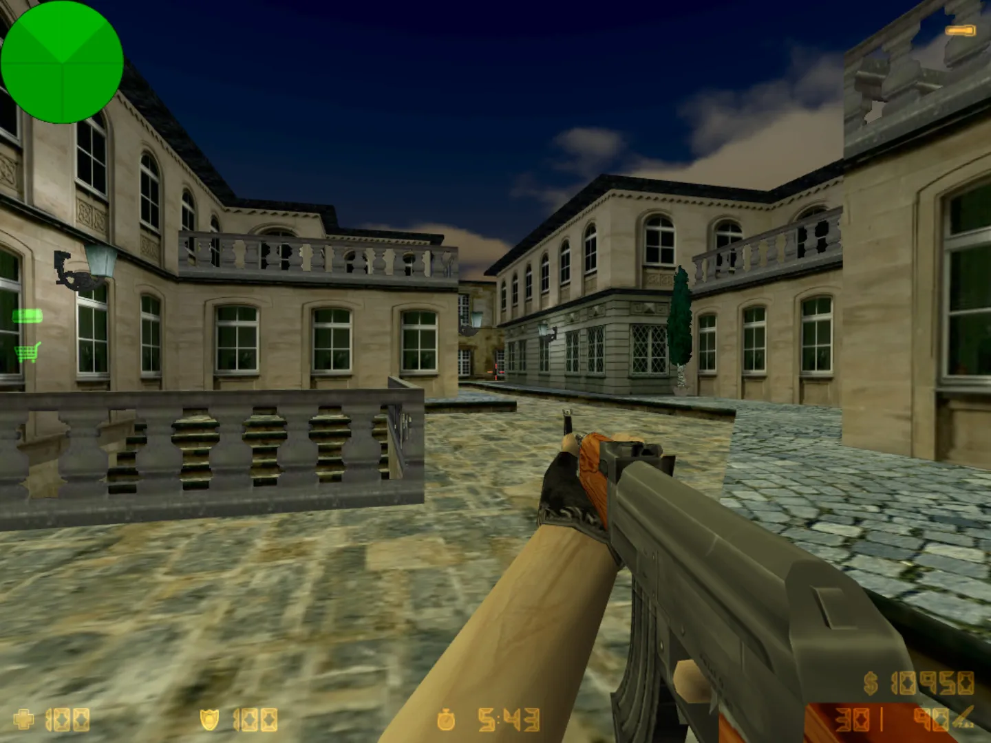 Скриншот Карта de_aristocracy_test для CS 1.6: баланс сторон, точки под каты, .nav для ботов и оптимизация под FPS