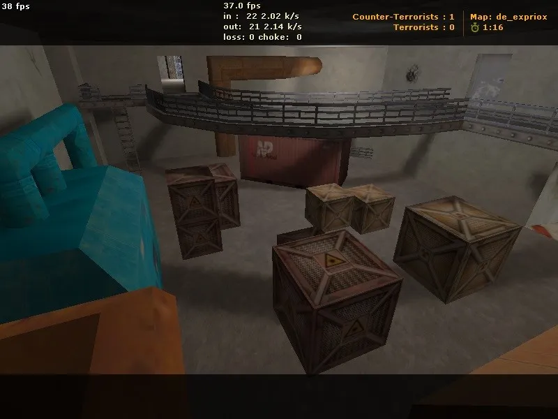 Скриншот  Карта de_expriox для CS 1.6: баланс сторон, точки, .nav для ботов и оптимизация wpoly/epoly