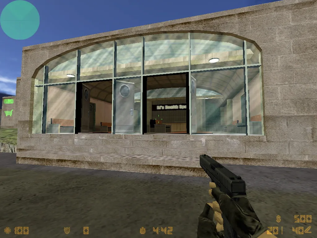 Скриншот  Карта de_healthspa для CS 1.6: точки, маршруты, .nav и оптимизация wpoly/epoly