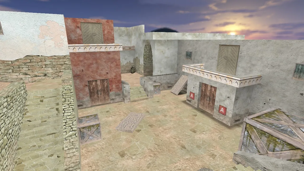 Скриншот  de_caribica для CS 1.6: тактики, точки, баланс сторон и инфа по .nav и оптимизации