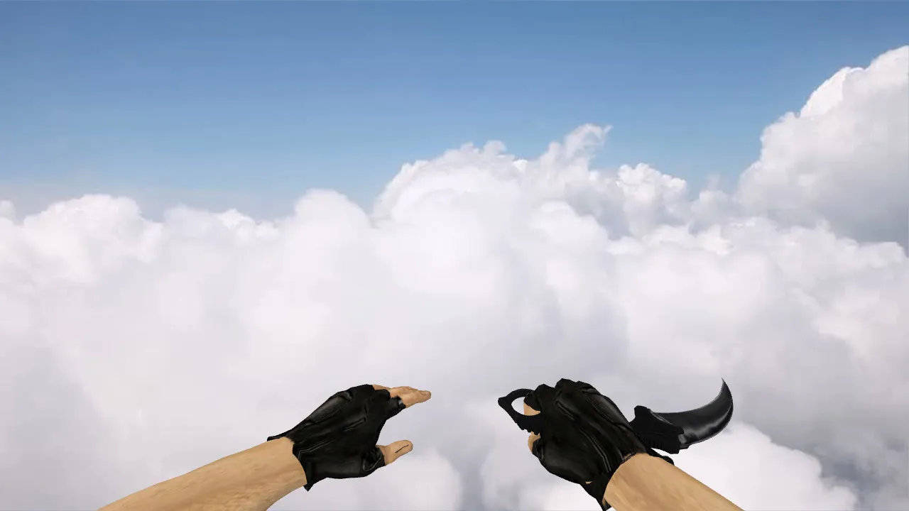 Скриншот Модель ножа керамбит «Ультрафиолет» для CS 1.6: v_ w_ p_, звуки, анимация осмотра и качественные текстуры