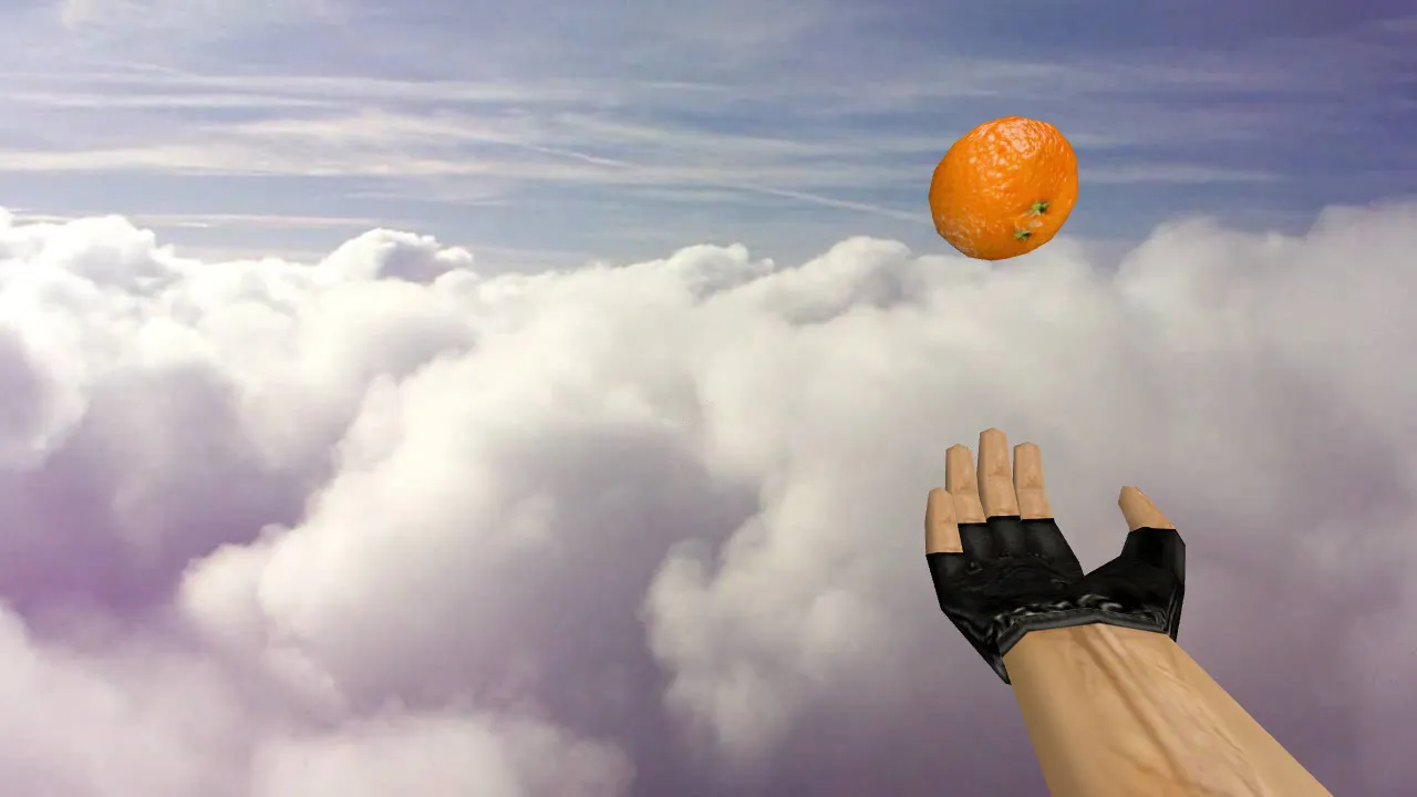 Скриншот  Модель гранаты «Мандарин» для CS 1.6: v_ p_ w_ модели, звуки, анимация осмотра и качество текстур