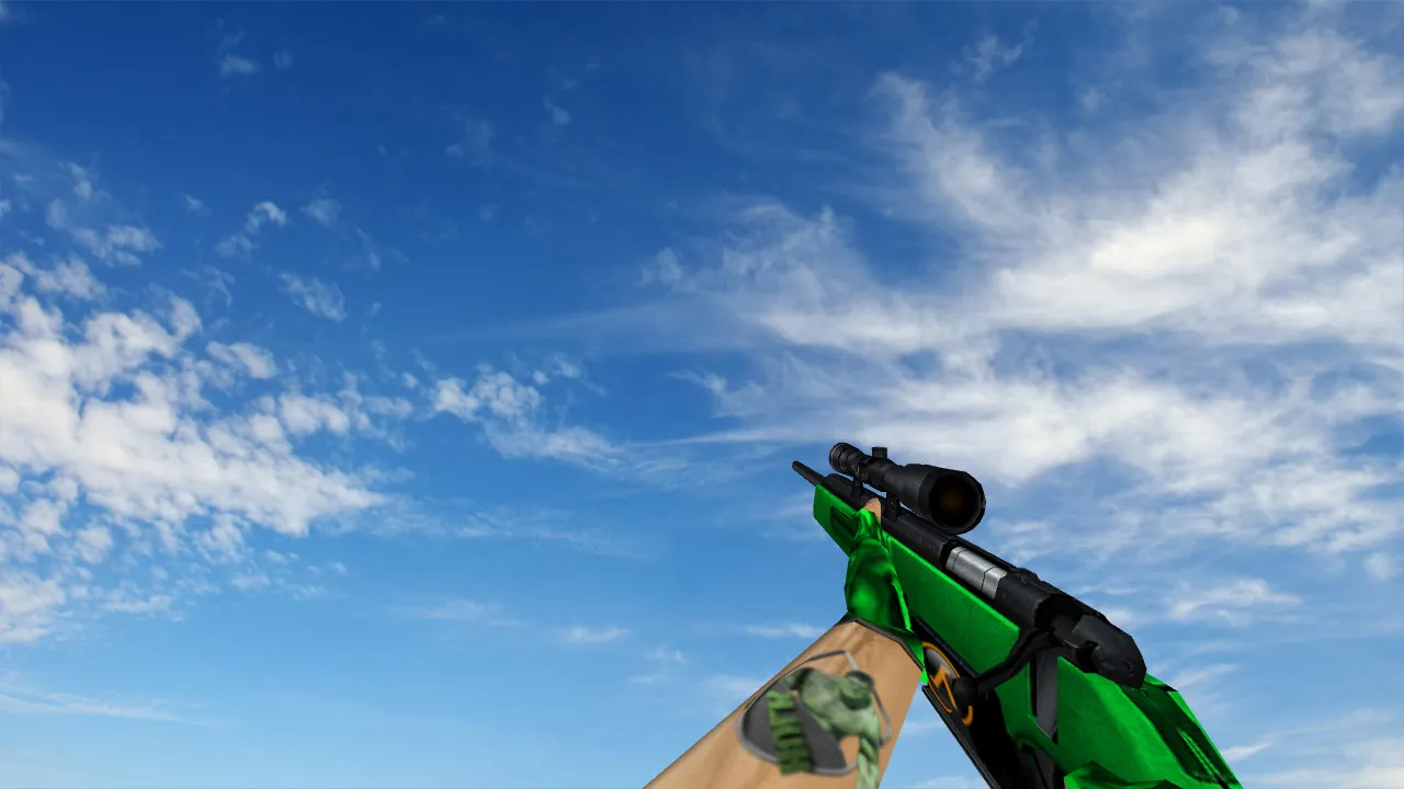 Скриншот Модель «Зеленый Scout» для CS 1.6: Качество и Уникальность