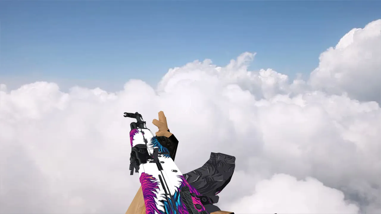 Скриншот Модель AK-47 Blue Wolf для CS 1.6 - Качественные текстуры и анимации