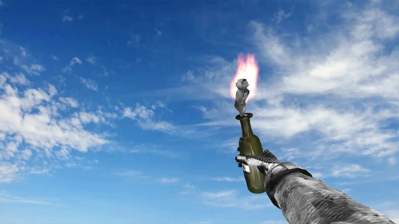 Скриншот Модель «Oldstyle Molotov» v_ / p_ / w_ для CS 1.6: звуки, анимация осмотра, качество текстур и уникальный вид