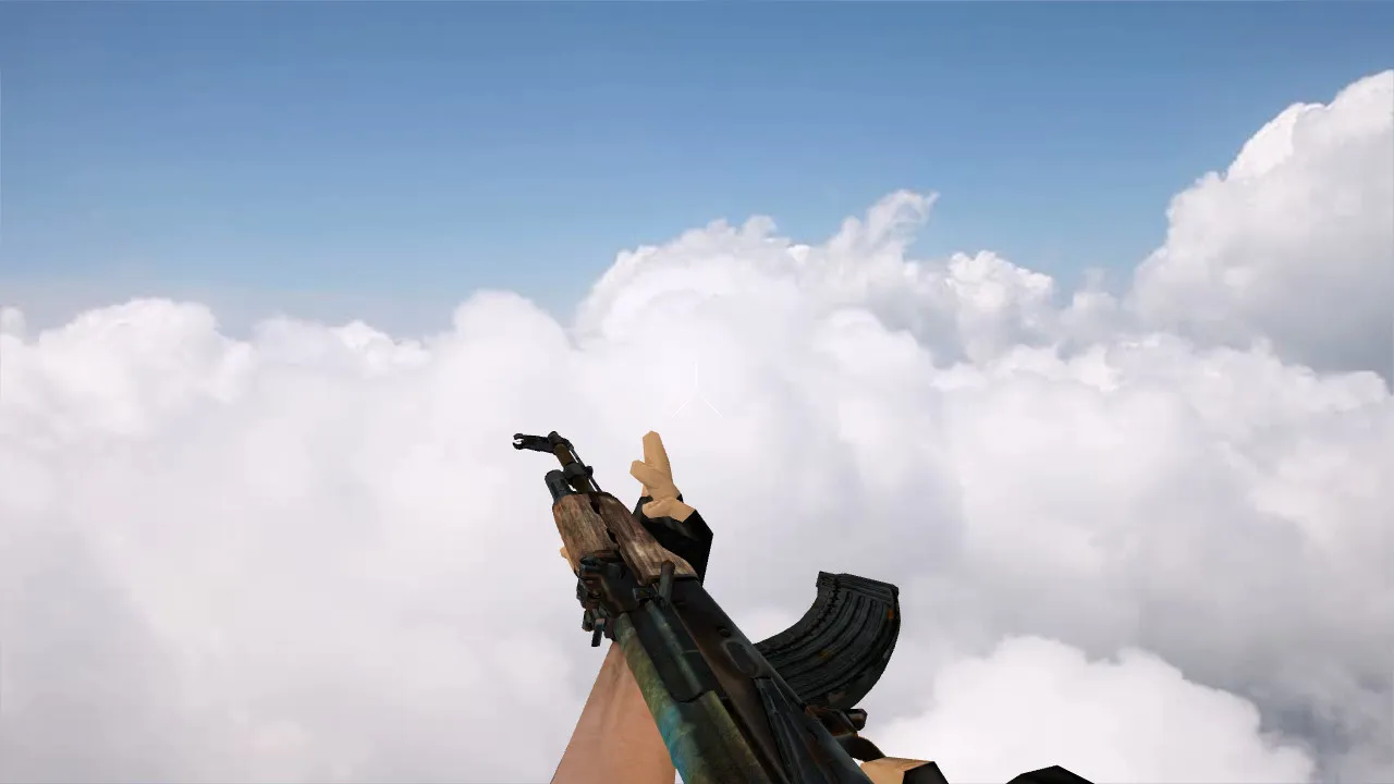 Скриншот Модель v_ak47 Soviet Rust для CS 1.6: p_ и w_ версии, звуки, анимация осмотра и качество текстур