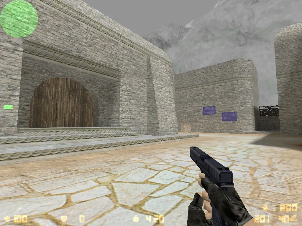 Скриншот  Карта de_aztec_assault для CS 1.6: точки, маршруты, .nav для ботов и оптимизация wpoly/epoly