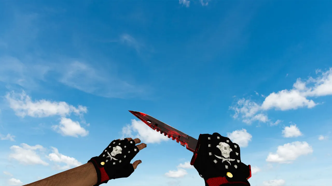 Скриншот Модель ножа v_ M9 Bayonet Gamma Doppler Red для CS 1.6: p_ и w_ модели, анимация осмотра, звуки и текстуры