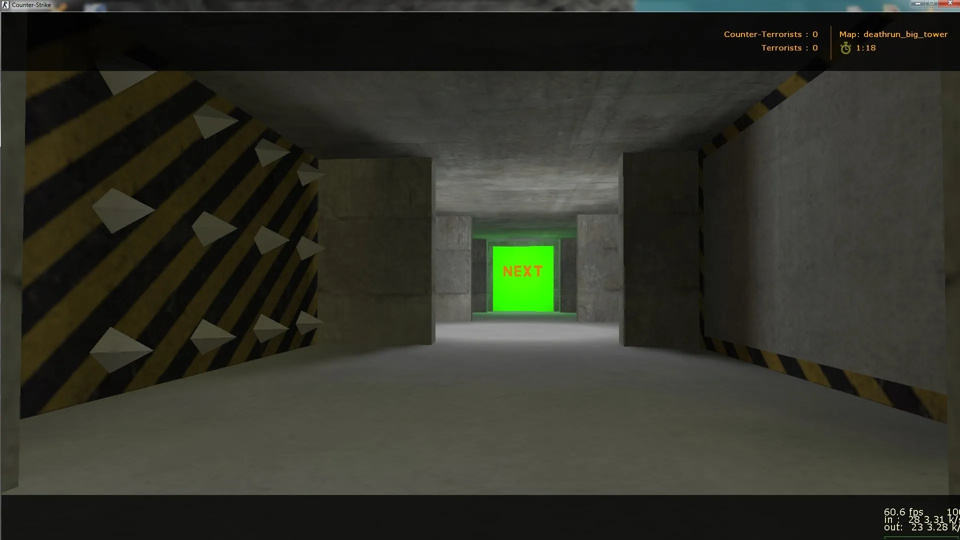 Скриншот  deathrun_big_tower для CS 1.6: карта с big tower, ловушки и раунды по правилам