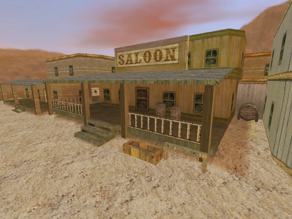 Скриншот  Карта de_wanted для CS 1.6: Тактика и особенности