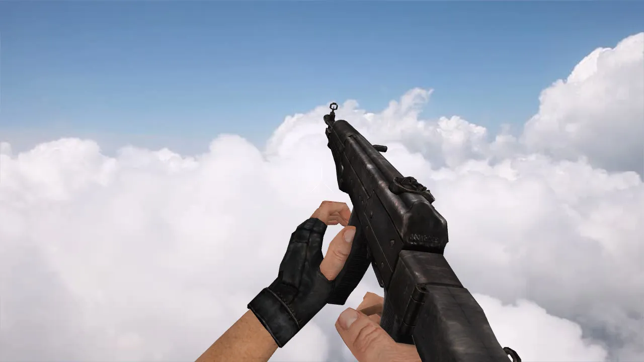 Скриншот  Модель v_ / p_ / w_ «AN94 Abakan» для CS 1.6: звуки, анимация осмотра, качество текстур