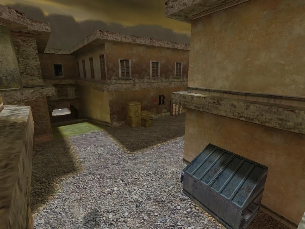 Скриншот  Карта de_red для CS 1.6: Тактика и особенности