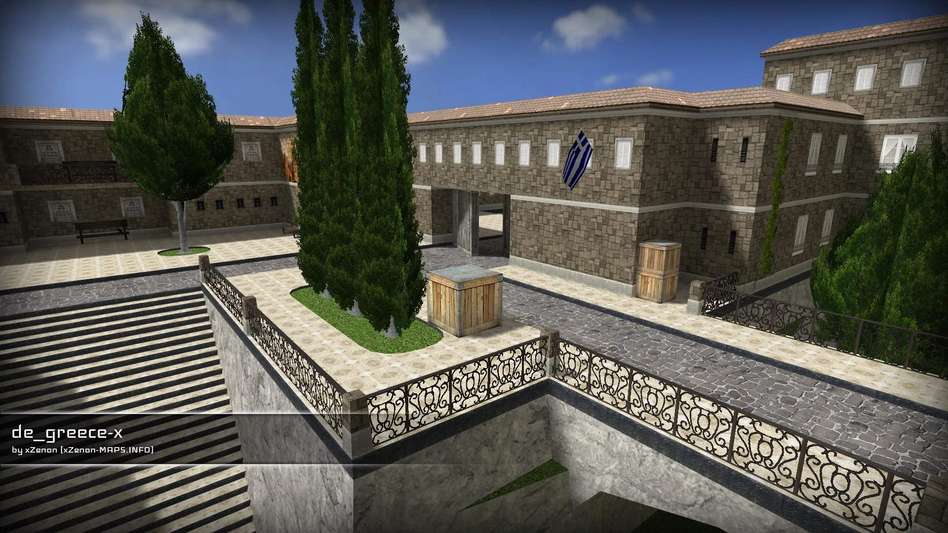 Скриншот  de_greece-x_b1 для CS 1.6: карта, навигация ботов, оптимизация и тактика за стороны