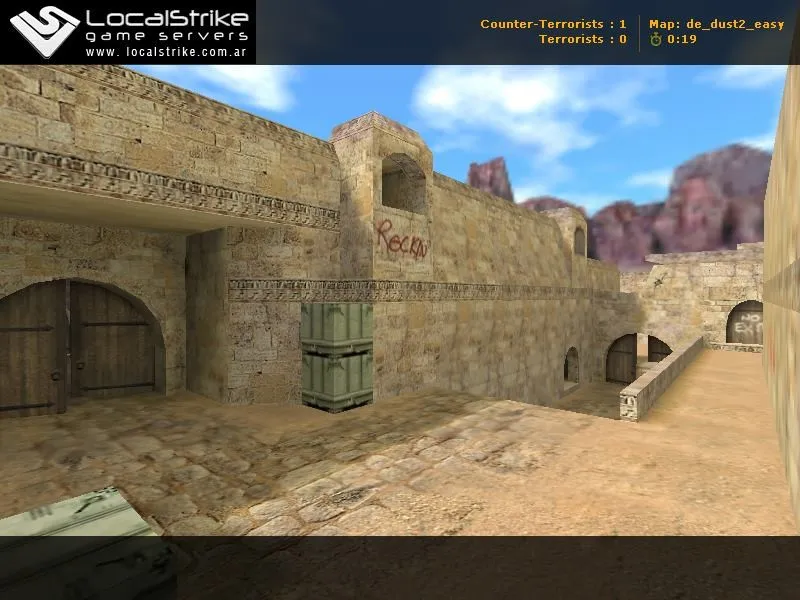 Скриншот  de_dust2_easyoa — DE карта для CS 1.6: точки, маршруты, .nav, оптимизация и боты