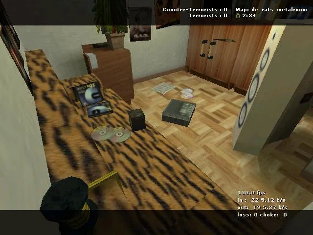 Скриншот Карта de_rats_metalroom для CS 1.6 - Тактические возможности и особенности