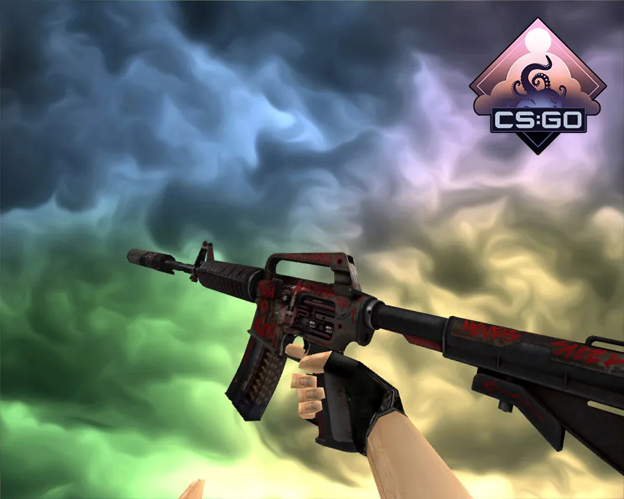 Скриншот M4A1-S | Ночной ужас (Night Terror) для CS 1.6: модель v_, p_, w_, звуки, осмотр и точные текстуры