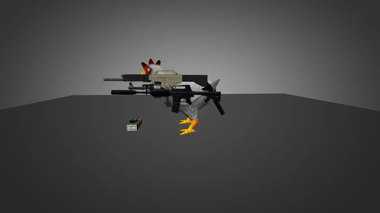 Скриншот Модель «Die-Hard Chicken1» для CS 1.6 - Уникальный скин для игроков