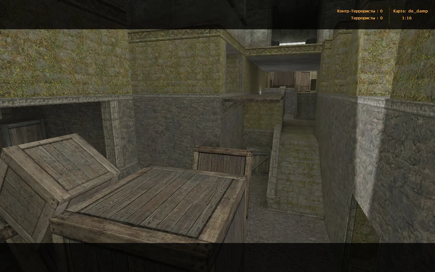 Скриншот  de_damp для CS 1.6: тактика, точки, .nav для ботов и оптимизация карты