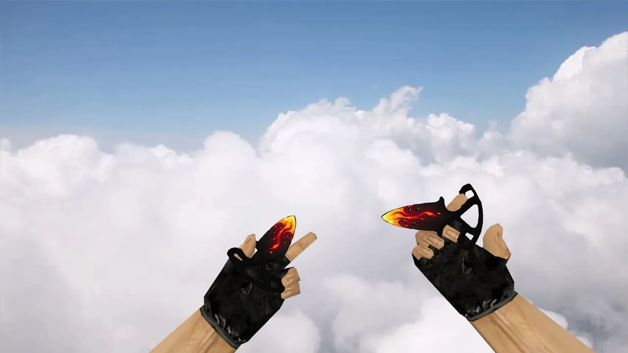 Скриншот Модель «Тычковые ножи «Пламя»» v_, p_, w_ для CS 1.6: анимация осмотра, звуки, текстуры