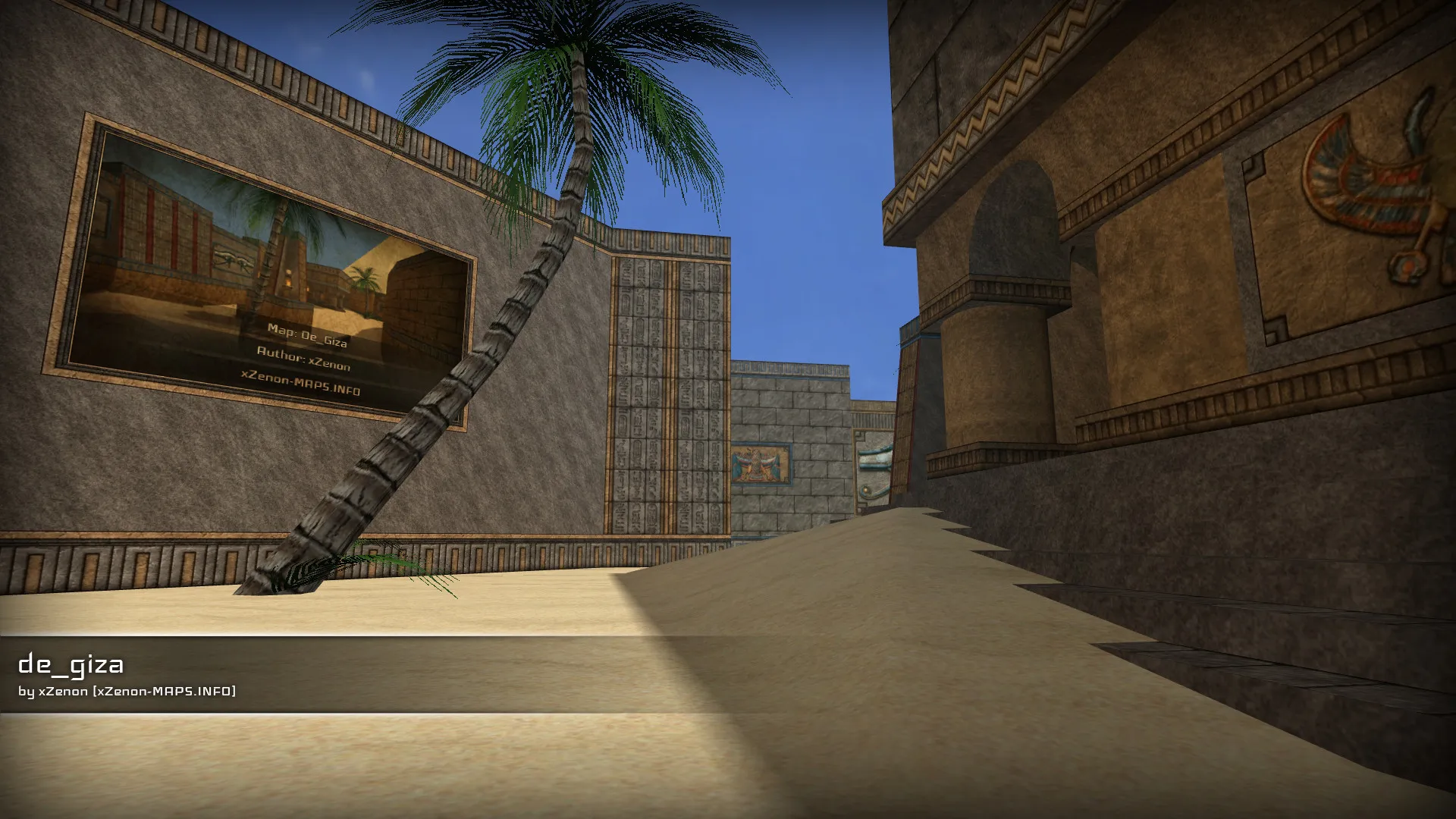 Скриншот  de_giza_b3 карта для CS 1.6: баланс сторон, точки, .nav для ботов, оптимизация wpoly/epoly