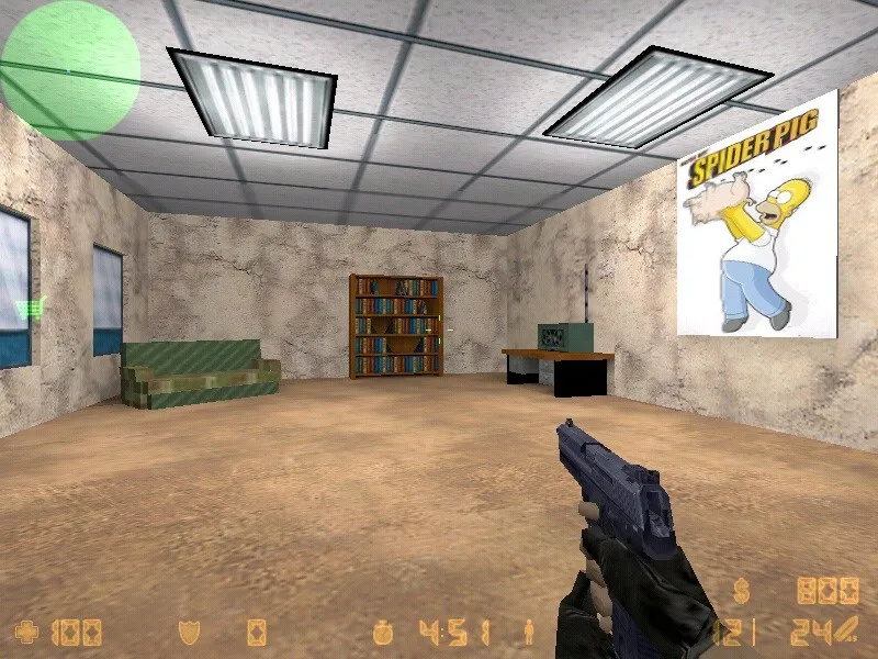 Скриншот Карта de_eat_my_shorts для CS 1.6: тактика, точки, .nav для ботов и оптимизация wpoly/epoly