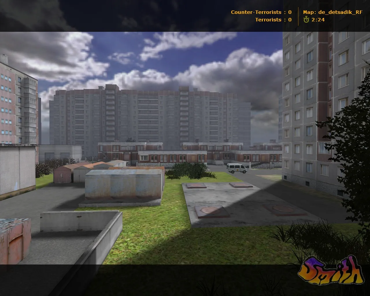 Скриншот  Карта de_detsadik_rf для CS 1.6: точки, маршруты, .nav для ботов и оптимизация wpoly/epoly