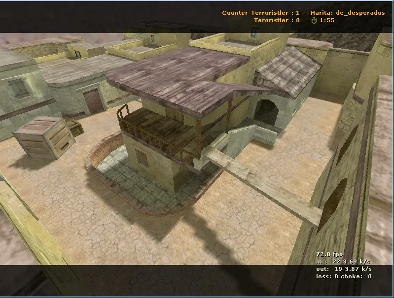 Скриншот  de_desperados карта для CS 1.6: обзор точек, тактика за Т и КТ, .nav для ботов, оптимизация wpoly/epoly