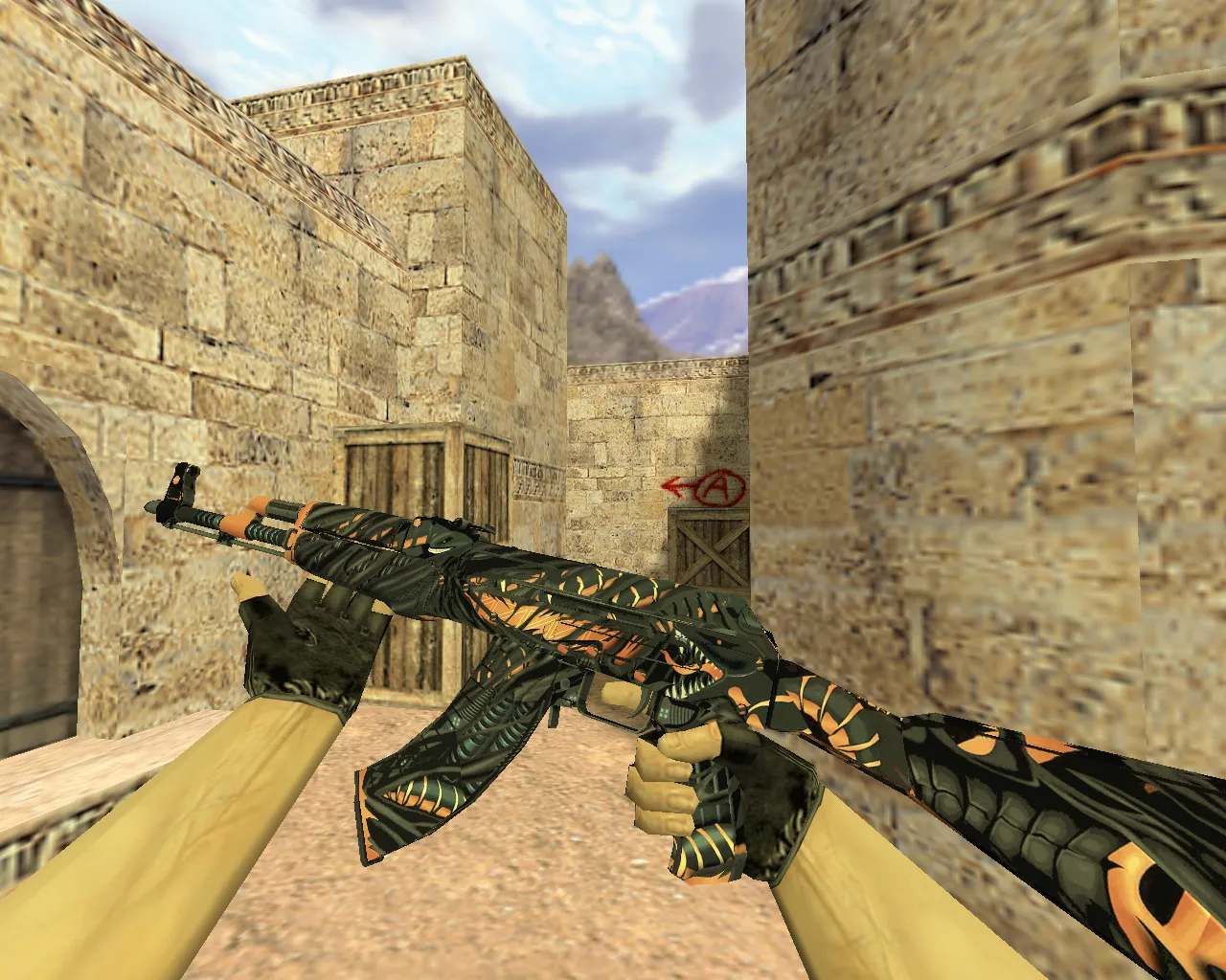 Скриншот Модель АК-47 Мерес для CS 1.6 - Качественные текстуры и анимация