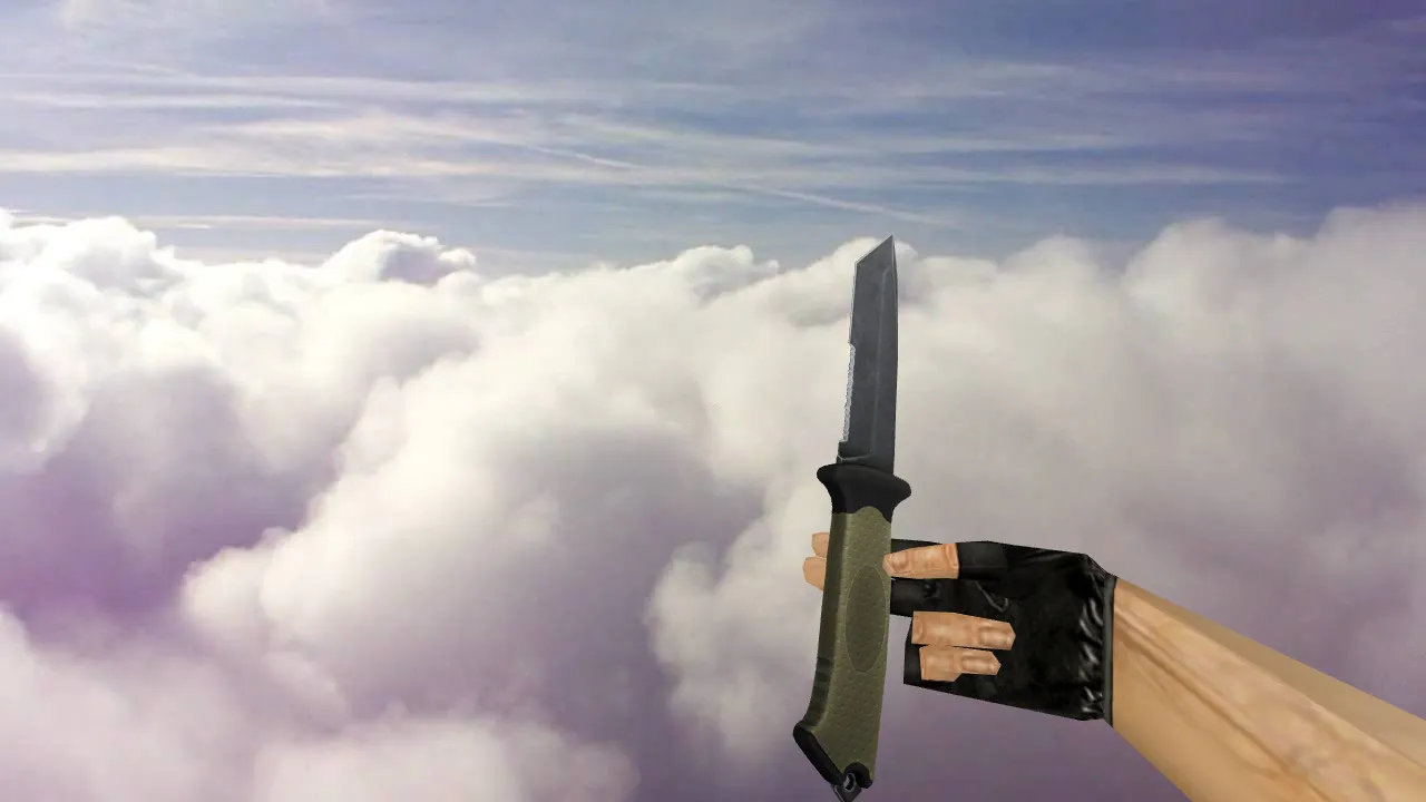 Скриншот Модель «CSGO Ursus Knife Vanilla» v_ и p_ для CS 1.6: звуки, анимация осмотра, текстуры и настройка