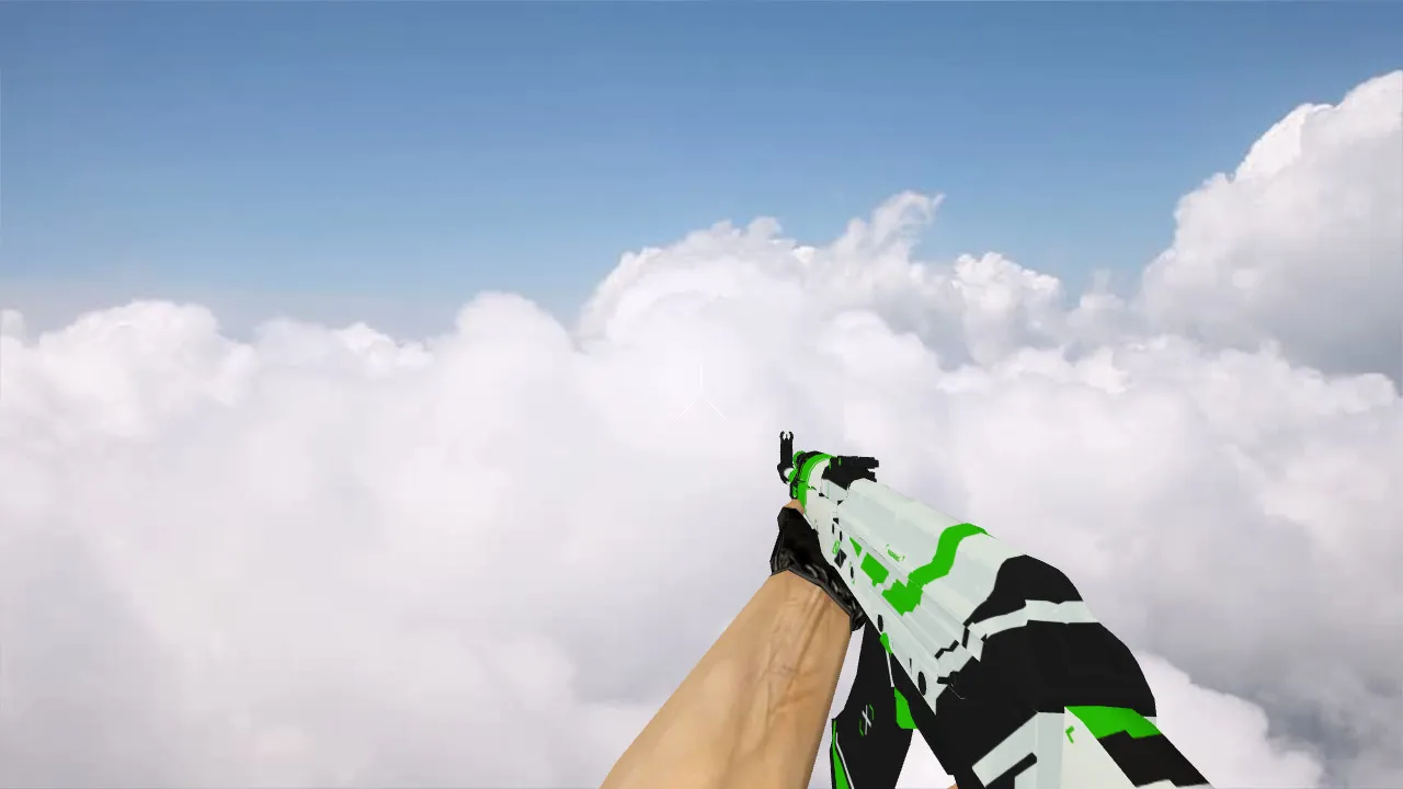 Скриншот Модель 'AK-47 Green Asiimov' для CS 1.6 - Новая Эстетика