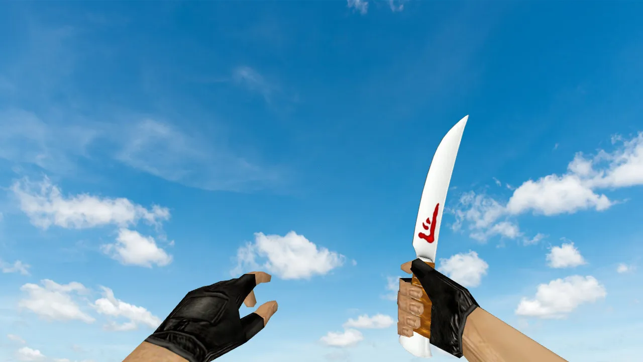 Скриншот Модель «Bone Knife» для CS 1.6: v_boneknife, p_boneknife, w_boneknife — звуки, осмотр, текстуры и анимации