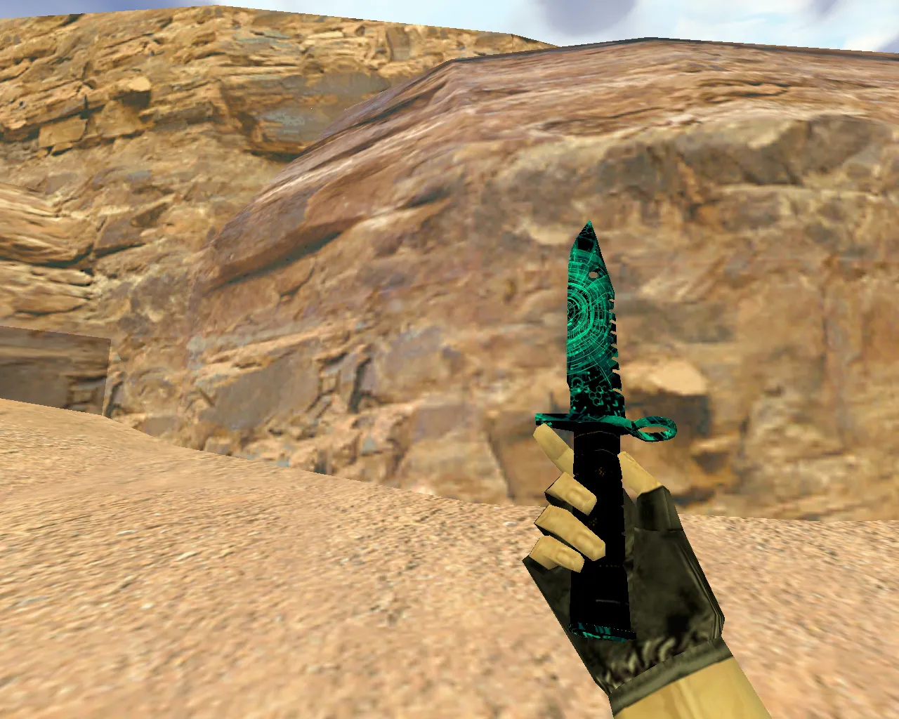 Скриншот Модель ножа «Штык-нож М9 Осколок» для CS 1.6: v_ и p_ модели, звуки, анимация осмотра