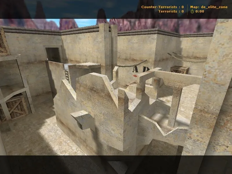 Скриншот de_elite_zone для CS 1.6: карта, точки, .nav и оптимизация (wpoly/epoly)