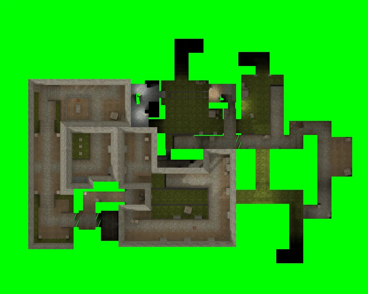 Скриншот de_aztec_fal для CS 1.6: баланс сторон, точки, .nav, оптимизация wpoly/epoly и настройка ботов