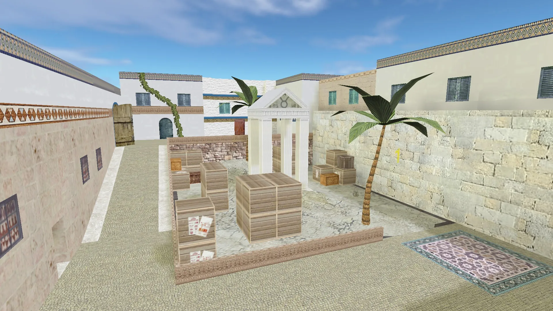 Скриншот Карта «de_sunny» для CS 1.6 - Тактические особенности и оптимизация