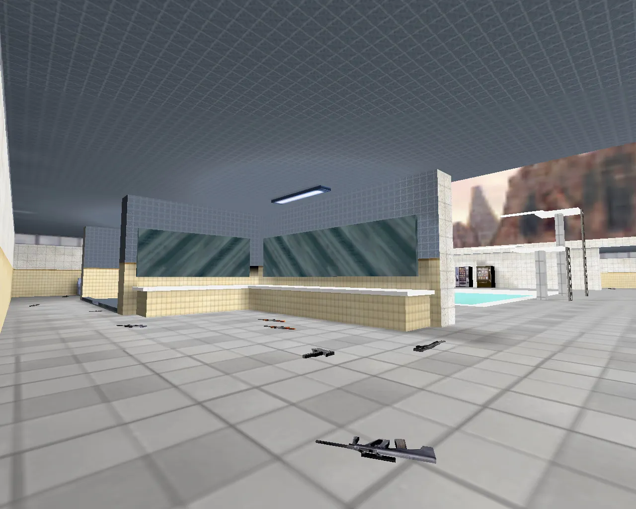 Скриншот  fy_pool_day2 для CS 1.6: карта FY для фрагов, точки, маршруты и .nav для ботов